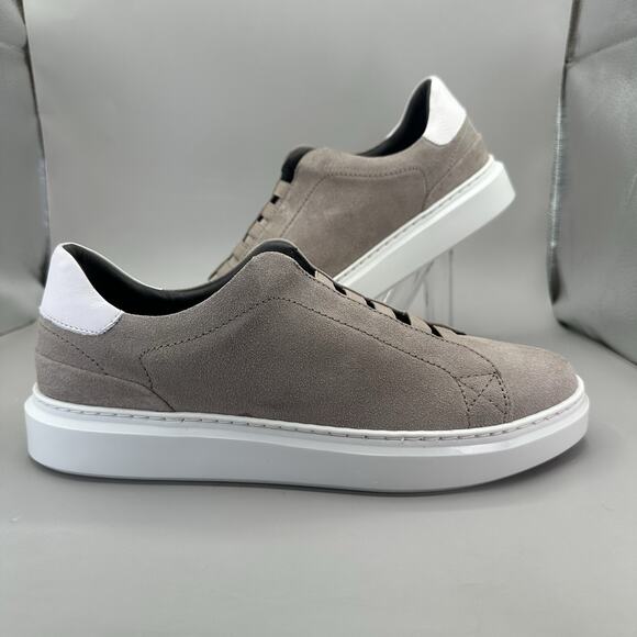 Bruno Magli Salvador Shoes Mens Size 9 M Taupe Suede Slip On Sneakers Comfort - Picture 1 of 9